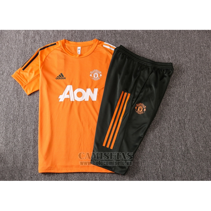 Chandal del Manchester United Manga Corta 2020-2021 Naranja
